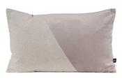 Isla Taupe Diagonal Cotton Linen and Velvet 30x50cm image