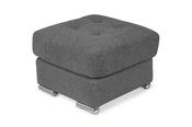 Jackson Dark Grey Fabric Footstool-Outlet