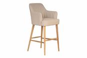 Jane Cream Faux Leather Bar Stool
