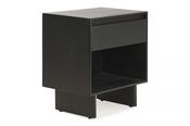 Karma Black 1 Drawer Bedside Table image