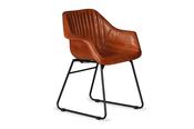 Kimono Brown Leather Dining Chair