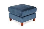 Langley Midnight Blue Velvet Footstool image