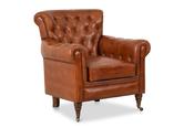Lannister Brown Leather Armchair image