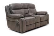 Lansdowne Charcoal Fabric Electric Recliner Sofa - 2 Seater with Charging Console