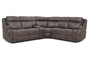 Lansdowne Charcoal Fabric Electric Recliner Corner Sofa - Charging Console image