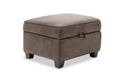 Lansdowne Charcoal Fabric Storage Footstool