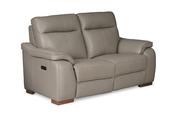 Lorenza Grey Leather  Electric Recliner Sofa - 2 Seater with Head Tilt image