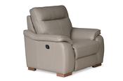 Lorenza Grey Leather Armchair Manual Recliner image