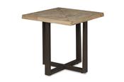 Luna Whitewash Side Table image