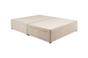 Lux Beige Fabric Double 4'6  Divan - 2 Drawers image