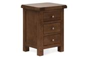 Luxor Walnut 3 Drawer Bedside Table image
