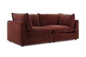 Manhattan Rust Fabric 2 Seater Sofa image