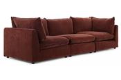 Manhattan Rust Fabric 3 Seater Sofa-Outlet-New Ross image