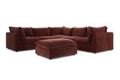 Manhattan Rust Fabric Large Corner Sofa image