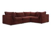 Manhattan Rust Fabric Small Corner Sofa image