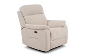 Marlow Cream Fabric Electric Recliner Armchair image