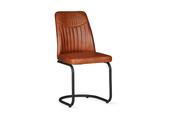 Morgan Antique Brown Leather Dining Chair