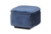 Nelson Navy Velvet Rocker Footstool