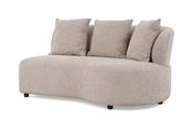 New Orleans Cream Fabric Sofa - 2 Seater 1 Arm Right Hand Facing Chaise image