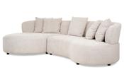 New Orleans Cream Fabric Sofa - 3 Seater Left Hand Facing Chaise image