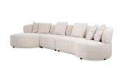 New Orleans Cream Fabric Sofa - 4 Seater Left Hand Facing Chaise image