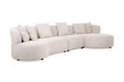 New Orleans Cream Fabric Sofa - 4 Seater Right Hand Facing Chaise image