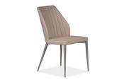 Node Cappuccino Faux Leather Dining Chair