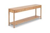 Nordic Solid Oak 3 Drawer Console Table image