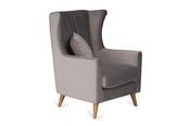 Notting Bay Light Grey Velvet Armchair image