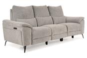 Oliveira Grey Fabric Electric Sofa - 3 Seater with Head Tilt image