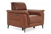 Parker Brown Leather Armchair Electric Recliner with Head Tilt image
