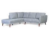 Pola Grey Fabric Corner Sofa - Left Hand Facing