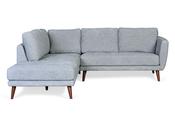 Pola Grey Fabric 2 Seater Chaise Sofa-Outlet-New Ross image