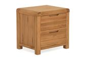 Radcliff Oak 2 Drawer Bedside Table
