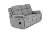 Radisson Grey Fabric Electric Recliner Sofa - 3 Seater with Bluetooth Speakers and Head Tilt image