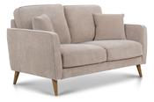Retro Taupe Fabric 2 Seater Sofa image