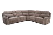 Rhapsody Grey Fabric Electric Recliner Corner Sofa