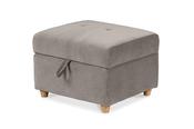 Romeo Light Grey Fabric Storage Ottoman image