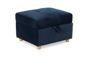 Romeo Navy Velvet Storage Ottoman image
