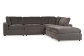 San Diego Grey Fabric Medium Corner Sofa image
