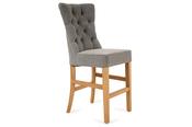 Santino Dark Grey Counter Stool with Natural Oak Leg image
