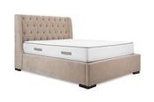 Serenity Taupe Fabric Double  4'6' Split-Base Storage Bed image