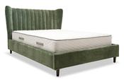 Shelly Green Fabric King 5' Bed Frame