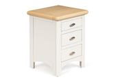 Sherbury Grey Oak 3 Drawers Bedside Table