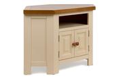 Somerset Cream Oak 2 Doors Corner TV Stand image
