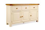 Somerset Cream Oak 3 Drawers 3 Doors Sideboard image
