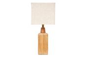 Square Wooden Table Lamp image