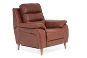Stafford Brown Leather Electric Recliner Armchair image