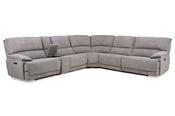 Vermont Grey Fabric Electric Recliner Corner Sofa image