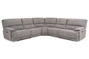 Vermont Grey Fabric Electric Recliner Medium Corner Sofa image